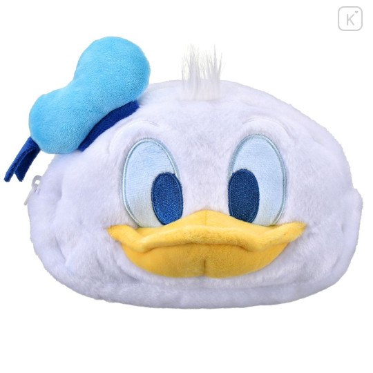 Japan Disney Store Fluffy Plush Pen Case - Donald : Face & Butt - 1