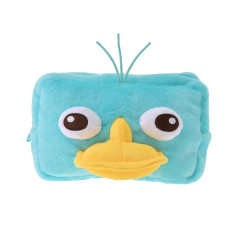 Japan Disney Store Fluffy Plush Pen Case - Perry the Platypus : Face & Butt