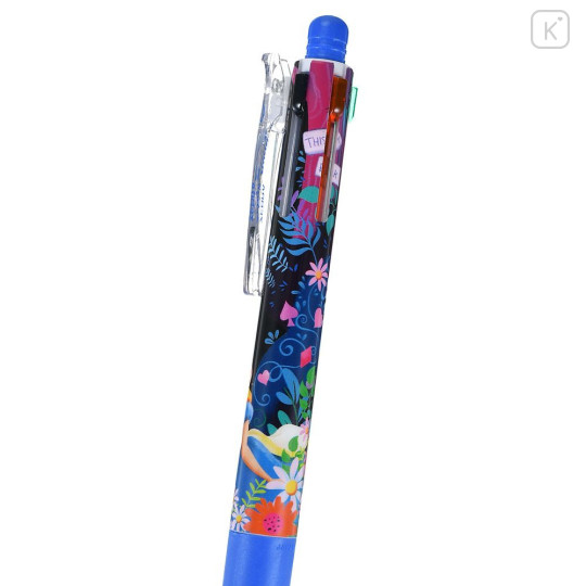 Japan Disney Store Sarasa Multi 4+1 Gel Pen & Mechanical Pencil - Alice in Wonderland : Flower Black - 4