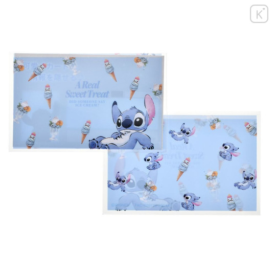 Japan Disney Store Card Case Penny Sleeves Set - Stitch : Ice Cream - 1