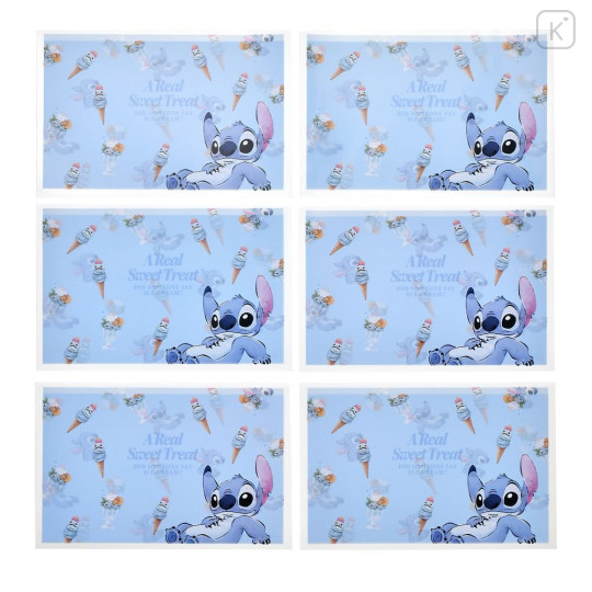 Japan Disney Store Card Case Penny Sleeves Set - Stitch : Ice Cream - 5