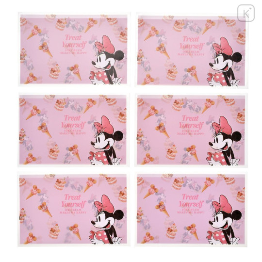 Japan Disney Store Card Case Penny Sleeves Set - Minnie : Ice Cream - 5