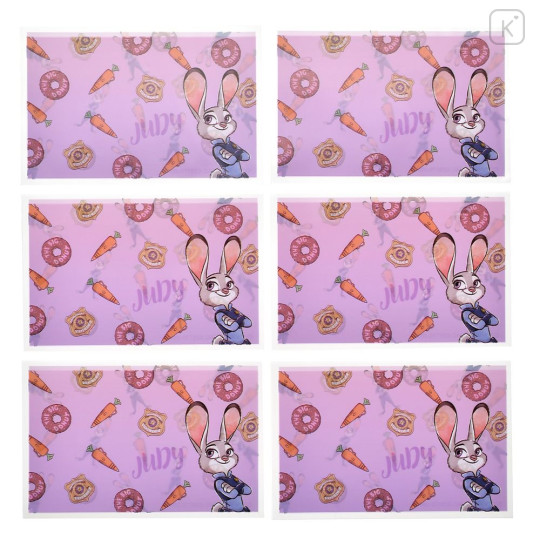 Japan Disney Store Card Case Penny Sleeves Set - Zootopia : Judy Hopps Purple - 5