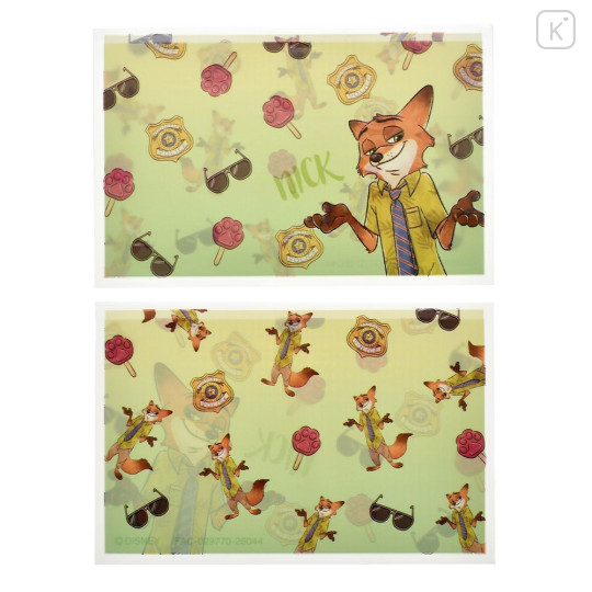 Japan Disney Store Card Case Penny Sleeves Set - Zootopia : Nick Wilde Green - 4