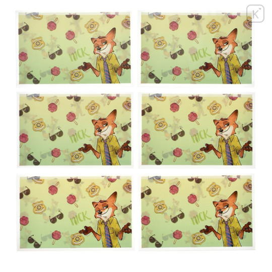 Japan Disney Store Card Case Penny Sleeves Set - Zootopia : Nick Wilde Green - 5