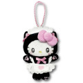 Japan Sanrio Petit Mini Mascot Holder - Hello Kitty : Nekoneko Maid Black - 1