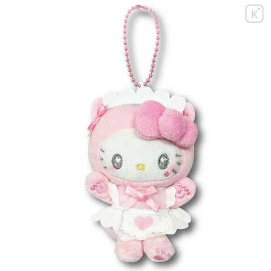 Japan Sanrio Petit Mini Mascot Holder - Hello Kitty : Nekoneko Maid Pink - 1