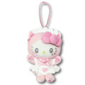 Japan Sanrio Petit Mini Mascot Holder - Hello Kitty : Nekoneko Maid Pink - 1