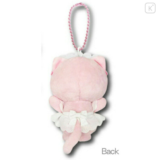 Japan Sanrio Petit Mini Mascot Holder - Hello Kitty : Nekoneko Maid Pink - 2