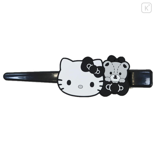 Japan Sanrio Long Hair Clip - Hello Kitty & Tiny Chum : Monotone - 1
