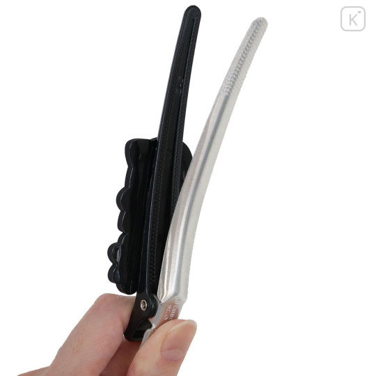 Japan Sanrio Long Hair Clip - Hello Kitty & Tiny Chum : Monotone - 2