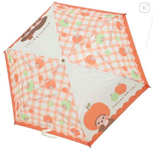 Japan Monchhichi Folding Umbrella - Apple Gingham Red - 1