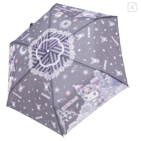 Japan Sanrio Folding Umbrella - Kuromi : Night Castle - 1