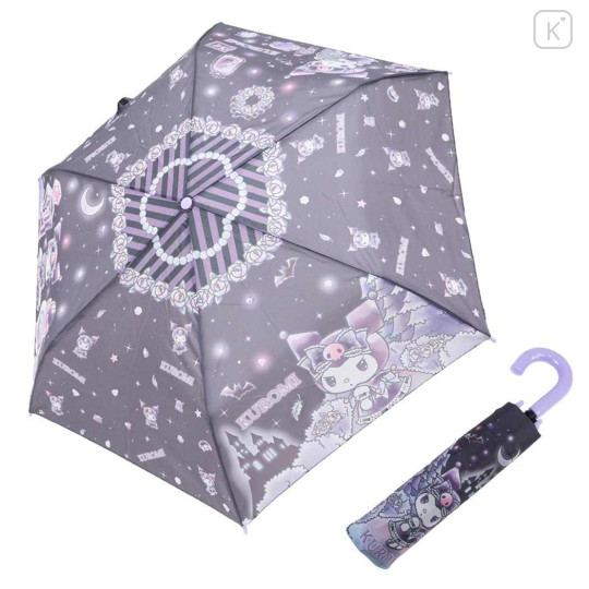 Japan Sanrio Folding Umbrella - Kuromi : Night Castle - 2