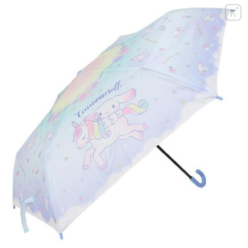 Japan Sanrio Folding Umbrella - Cinnamoroll : Flower Dream Blue - 4