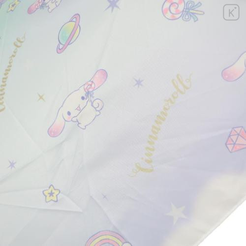 Japan Sanrio Folding Umbrella - Cinnamoroll : Flower Dream Blue - 5
