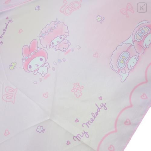 Japan Sanrio Folding Umbrella - My Melody & My Sweet Piano : Flower Dream Pink - 5