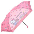 Japan Sanrio Folding Umbrella - Hello Kitty : Flower Dream Pink Leopard - 4