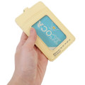 Japan Pokemon Pass Case Card Holder & Reel - Pikachu : number025 Light Yellow - 2