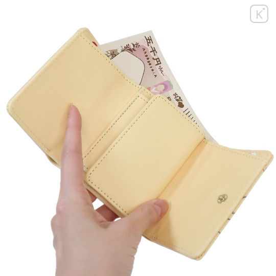 Japan Pokemon Mini Trifold Wallet - Pikachu : number025 Light Yellow - 3