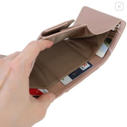 Japan Pokemon Mini Trifold Wallet - Eevee : Mofu Love Light Brown - 4