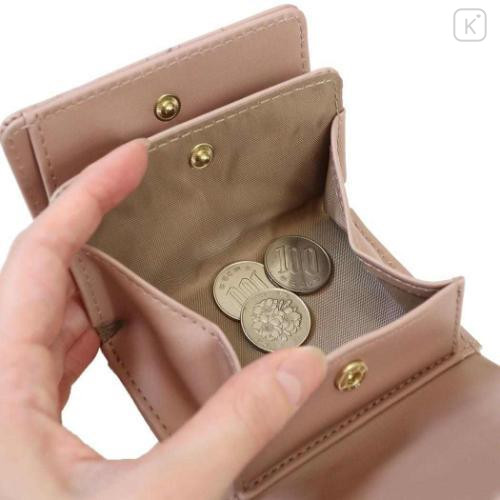 Japan Pokemon Mini Trifold Wallet - Eevee : Mofu Love Light Brown - 5