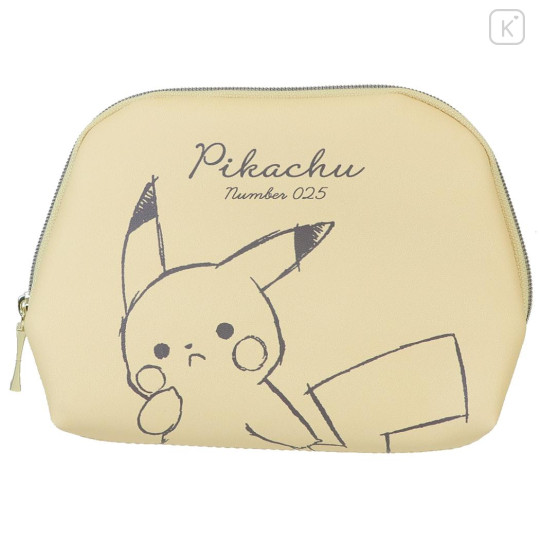 Japan Pokemon Mini Pouch & Tissue Case - Pikachu : number025 Light Yellow - 1