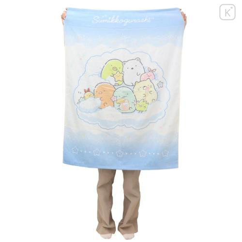 Japan San-x Towel Blanket - Sumikko Gurashi : Sky Light Blue - 4