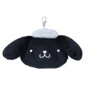 Japan Sanrio Face Pass Case Coin Case with Reel - Pompompurin : Monochrome - 1