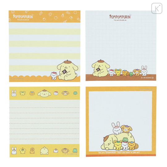Japan Sanrio Square Memo - Pompompurin : Friends Orange - 3
