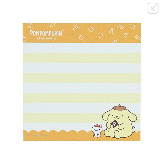 Japan Sanrio Square Memo - Pompompurin : Friends Orange - 4