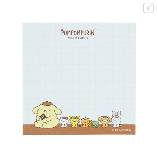 Japan Sanrio Square Memo - Pompompurin : Friends Orange - 5