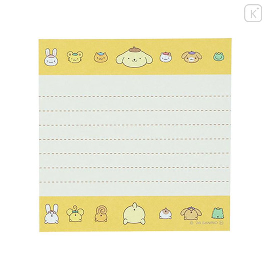 Japan Sanrio Square Memo - Pompompurin : Friends Orange - 6