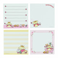 Japan Sanrio Square Memo - Pompompurin : Friends Flower Pink Crown - 3