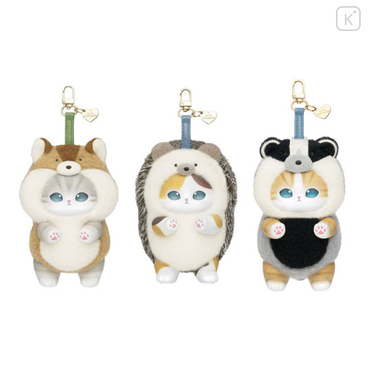 Japan Mofusand Secret Mascot Keychain - Kiramekko Fluffy Nordic Cat Blind Box Squirrel Squirrel Badger - 1