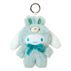 Japan Sanrio Plush Mascot Keychain - Cinnamoroll: Fine Face Mini Latte Bunny