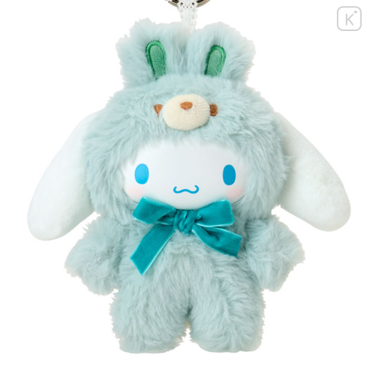 Japan Sanrio Plush Mascot Keychain - Cinnamoroll: Fine Face Mini Latte Bunny - 2