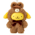 Japan Sanrio Plush Mascot Keychain - Pompompurin: Fine Face Mini Latte Bunny - 2