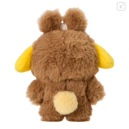 Japan Sanrio Plush Mascot Keychain - Pompompurin: Fine Face Mini Latte Bunny - 3