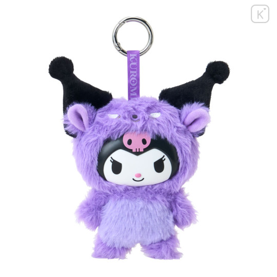Japan Sanrio Plush Mascot Keychain - Kuromi : Fine Face Mini Friends Costume - 1