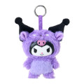 Japan Sanrio Plush Mascot Keychain - Kuromi : Fine Face Mini Friends Costume - 1
