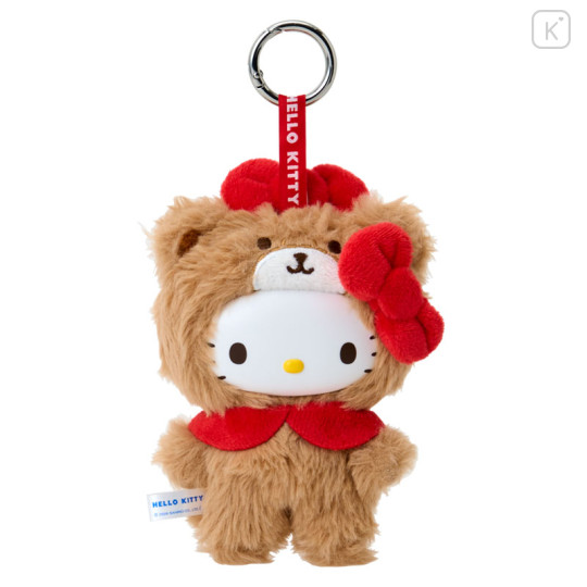 Japan Sanrio Plush Mascot Keychain - Hello Kitty & Tiny Chum : Fine Face Mini Friends Costume - 1