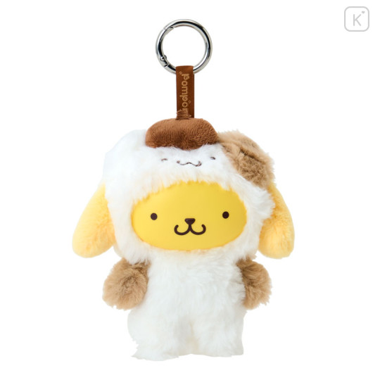 Japan Sanrio Plush Mascot Keychain - Pompompurin : Fine Face Mini Friends Costume - 1