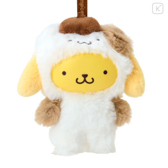 Japan Sanrio Plush Mascot Keychain - Pompompurin : Fine Face Mini Friends Costume - 2