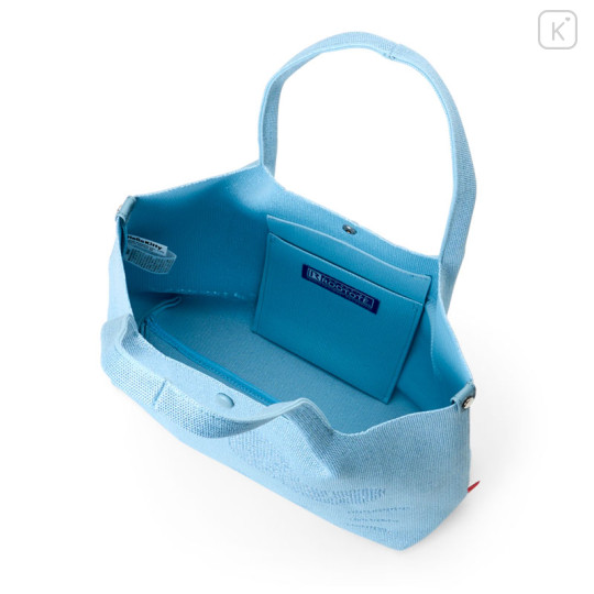 Japan Sanrio Rootote Deli Tote Bag - Hello Kitty : Ruful Face Light Blue - 3