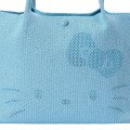 Japan Sanrio Rootote Deli Tote Bag - Hello Kitty : Ruful Face Light Blue - 4