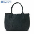 Japan Sanrio Rootote Deli Tote Bag - Hello Kitty : Ruful Face Black - 1