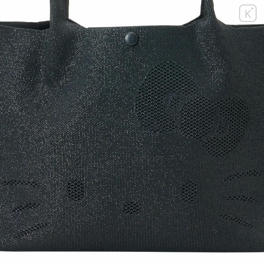 Japan Sanrio Rootote Deli Tote Bag - Hello Kitty : Ruful Face Black - 4