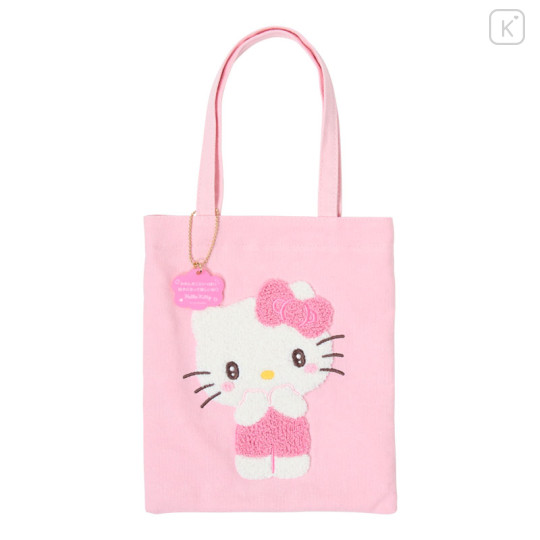 Japan Sanrio Original Mini Tote Bag - Hello Kitty : Character Grand Prix 3rd Edition Embroidery I want you to love it a lot! - 1