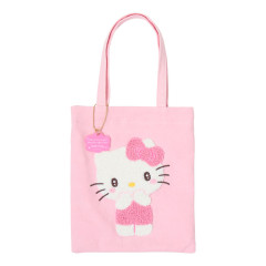 Japan Sanrio Original Mini Tote Bag - Hello Kitty : Character Grand Prix 3rd Edition Embroidery I want you to love it a lot!